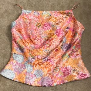 Size 6. Carmen Marc Valvo Floral Bustier